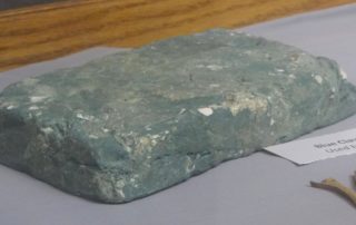 Brick of Blue Clay on display in the History Center Museum