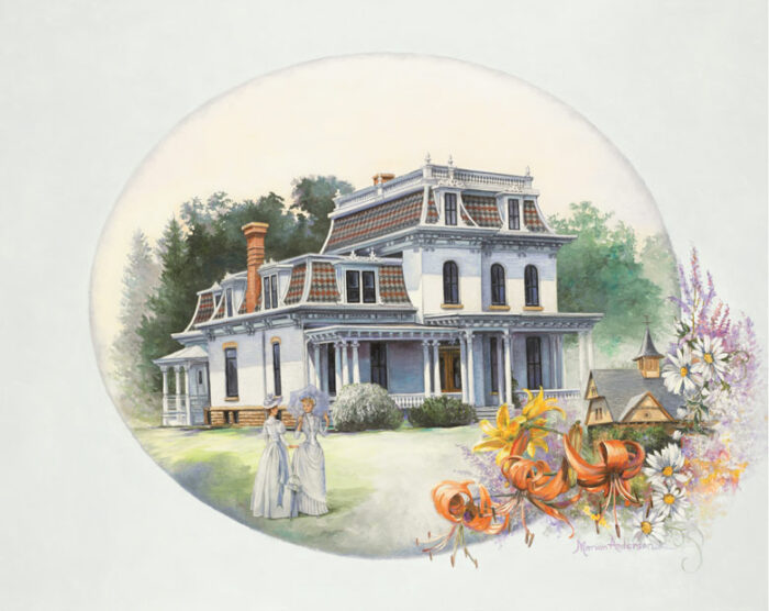 Print of Reflections of Days Gone By, by Marian Anderson, featuring the R.D. Hubbard House in Mankato, Minnesota