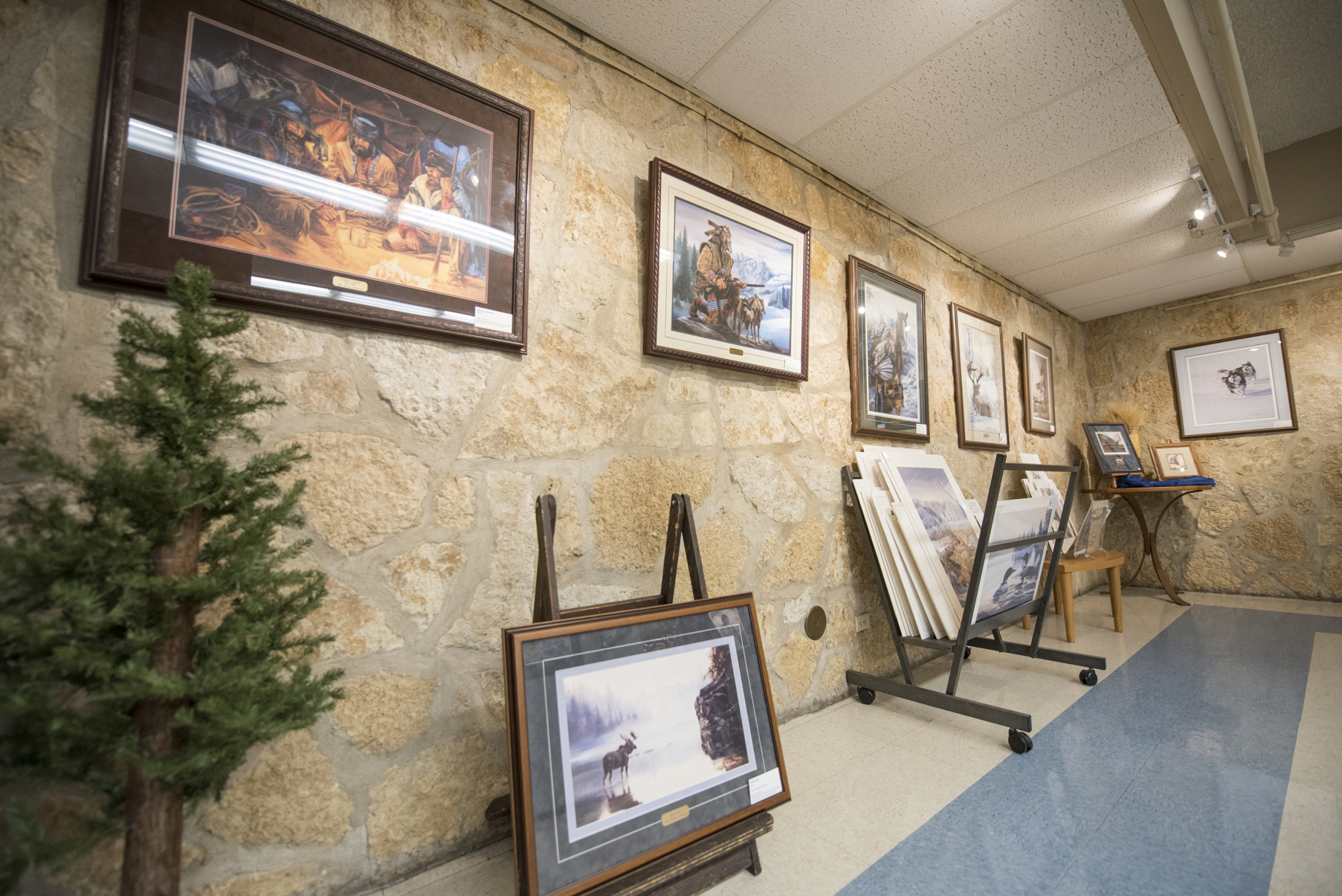 Fine art prints by Mankato Artist Marian Anderson on display at the Blue Earth County Historical Society