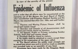 Exhibit Prop - Spanish Influenza Sign