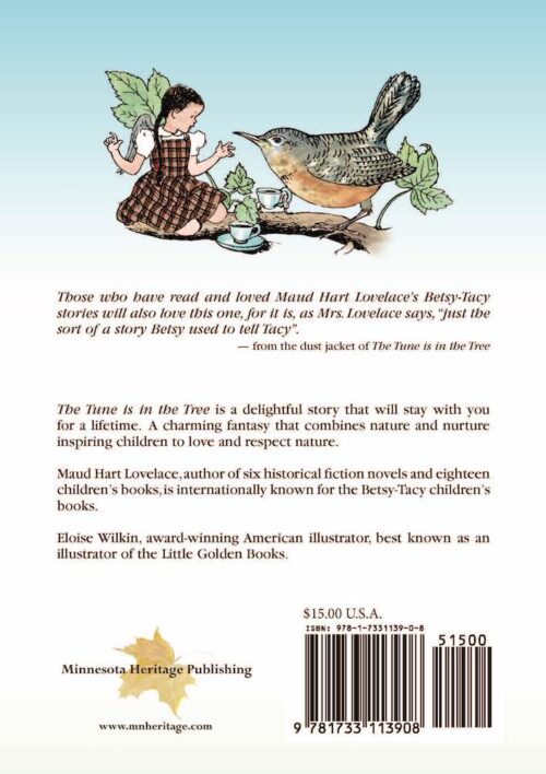 The back cover of The Tune is in the Tree by Maud Hart Lovelace