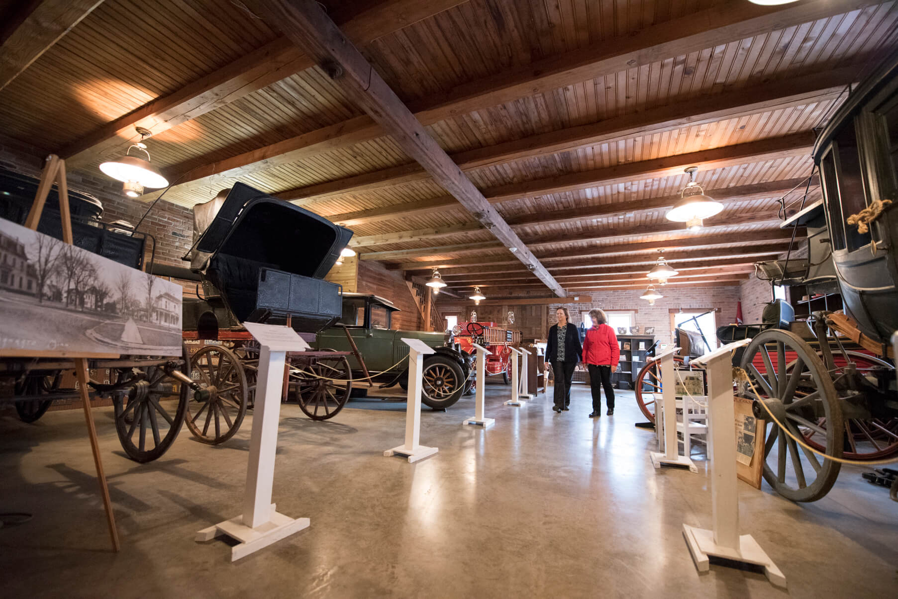Vehicle display inside the Hubbard Carriage House