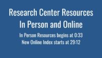 Opening Screen to BECHS Research Center Resources and Online Index Video