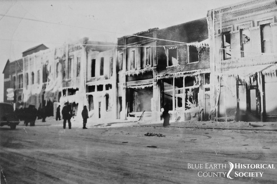 Amboy Maine Street in 1940 after the fire.