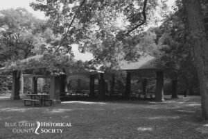 Minneopa Park Pavilion Now in black and white.