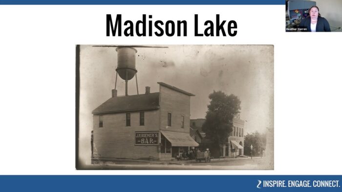 Historic image of Madison Lake, Minnesota as seen in BECHS' virtual tour of Eastern Blue Earth County.