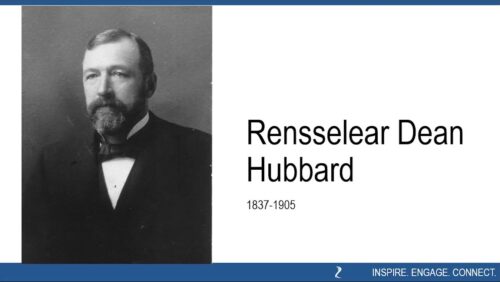 Rensselear Dean Hubbard (1857-1905) as seen in BECHS virtual program "Meet the Hubbards"