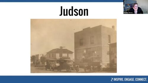 Downtown Judson, Minnesota c.1920, part of BECHS' virtual tour of Western Blue Earth County