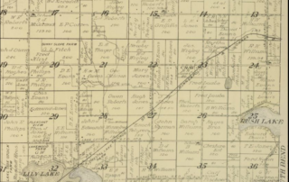 Plat map from 1914 which shows the Omaha railroad and the stop of Cray